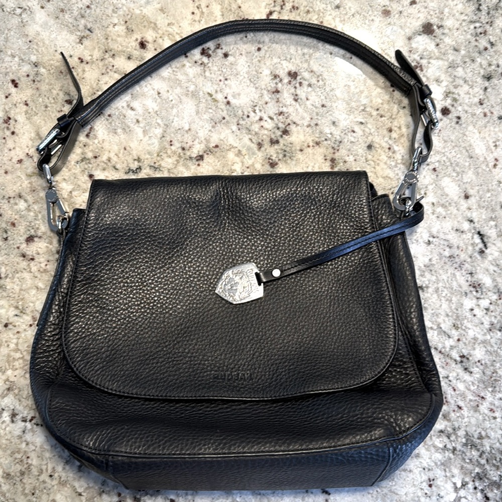 RUDSAK Black Leather Shoulder Bag